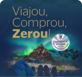 Banner Promocional Viajou Comprou Zerou